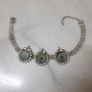 Peacock Feather Choker