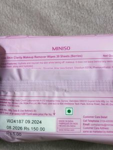Miniso makeup wipes &amp; two headbands