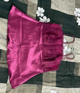 Purple Satin Nightsuit