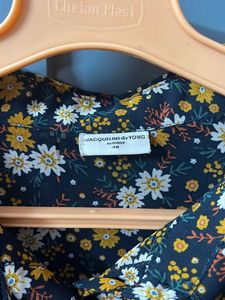 ONLY Blue Floral Translucent Top