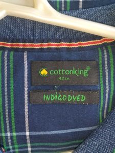 Men's Blue &amp; Green Plaid Shirt