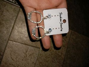 Sparkling Circle Drop Earrings