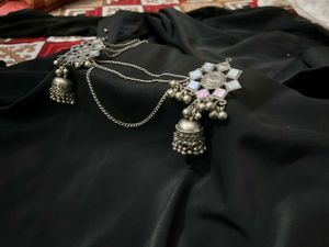 Oxidized Silver Matha Patti