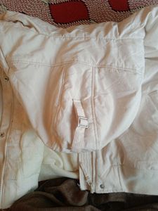 Stylish White Hooded Jacket