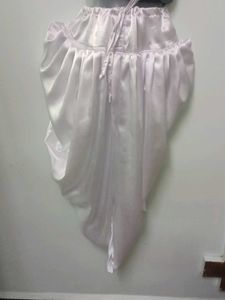 Satin White Dhoti Pant