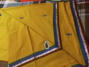 Yellow Saree with Embellishments
