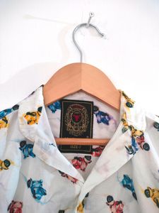 White With Scooty Cartoon Print Shirts (Boy&#39;s)