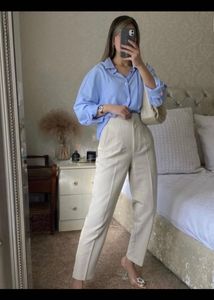 Zara High Waist Pleated Pant