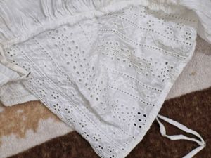 ADORABLE Y2K White Peplum Party Wear Top