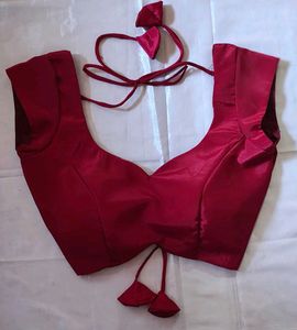 Padded Drawstring Mini Sleeve Blouse