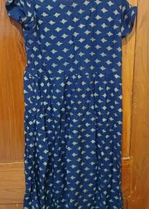 Blue Rayon A-line Kurta