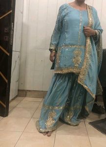 Purple Embroidered Kurta Set