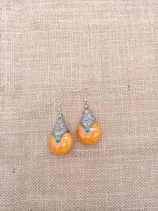 Yellow/amber Tibetan Silver And Turquoise