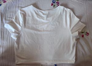 OffWhite Purple Butterfly CropTop