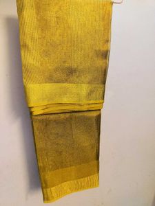 Gold Tissue Saree With Heavy Embroidered Blouse