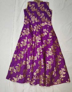 Purple &amp; Gold Ethnic Dress
