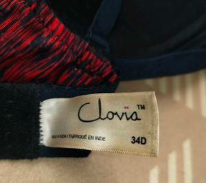 Patterned Maroon Bra