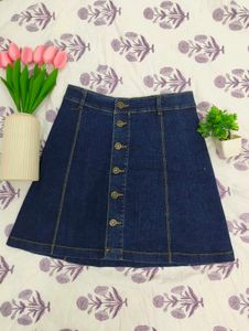 Denim A-Line Skirt