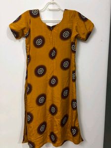 Elegant Yellow Printed Kurta Set