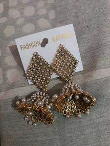 Pearl Jhumka Earrings