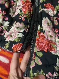 Flower Print Winter Jacket