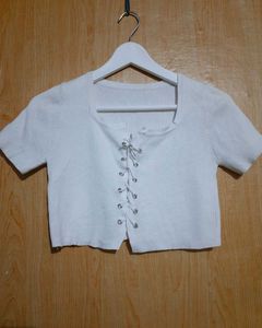 New White Crop Top