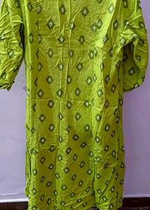 xxl collar green kurta