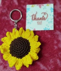 Sunflower Charm Keychain