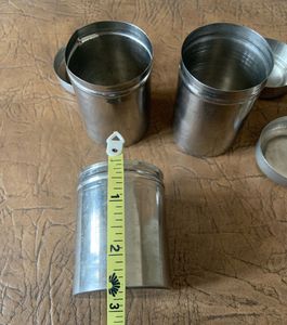Combo Of Three Small Steel Containers