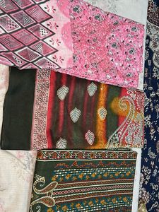 Combo Ethnic Inspired Unstitched Fabric Set
