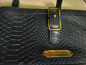 Vintage Lokatie Blue Snakeskin Shoulder Bag