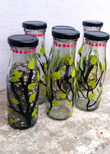 Beautiful Glass Bottles With Tight Lid