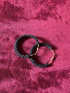 Black Hoop Earrings