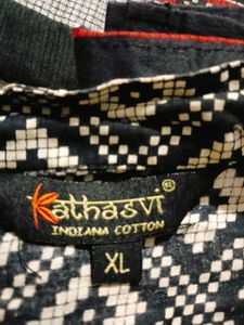 COTTON KURTI WITH DUPATTA ❤️⚫