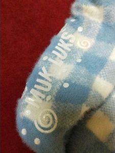 Comfy Blue Checkered Socks unused 10/10