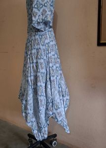 Paisley Print Asymmetrical Dress