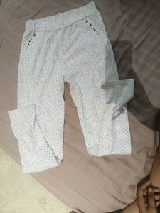 White Polka Dot Leggings