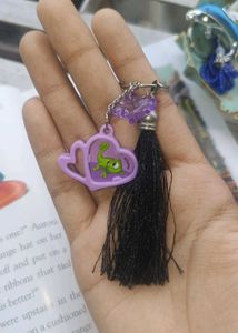 Handmade Purple Theme Tangled Pascal Keychain💜