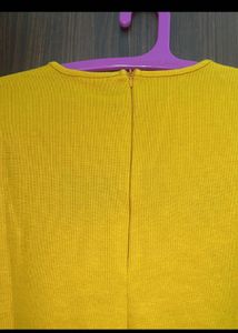 Winter wear Solid Mustard yellow Kurta