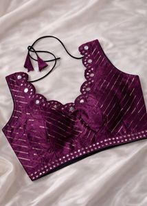 Elegant Purple Saree Blouse