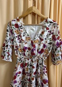 Korean  Floral Summer Dress