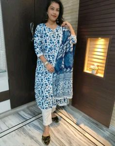 Beautiful Umbrella Kurti ,Pant Dupatta Set