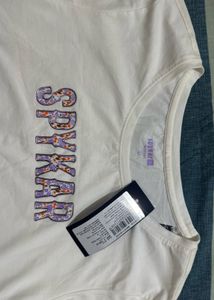 Spykar White Graphic Print Tee