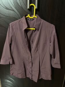 Elegant Mauve Shirt - M