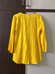 Bright Yellow Embellished Tunic