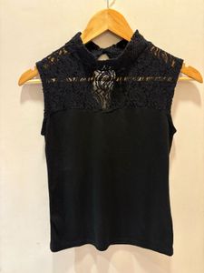 Elegant Black Lace Top