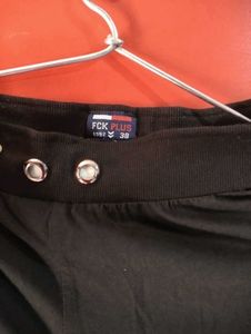 Black Track Pants with White Stripe