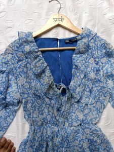 Zara Floral Ruffle Romper