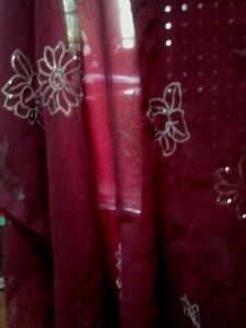 Purple Flower Dupataa For Womens