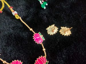 Lotus Necklace &amp; Earring Set